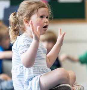 Young girl in class