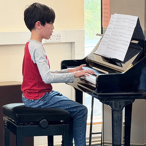 Ethan playing piano